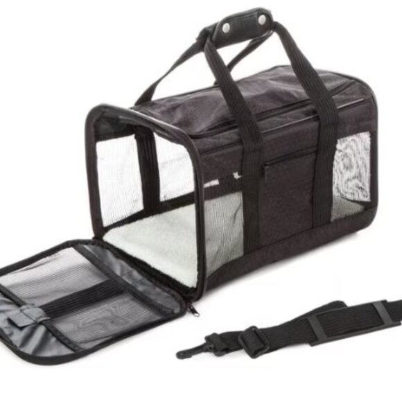 Travel Pet Carrier, Sherpa To Go Black, Medium - Picture 2 of 4